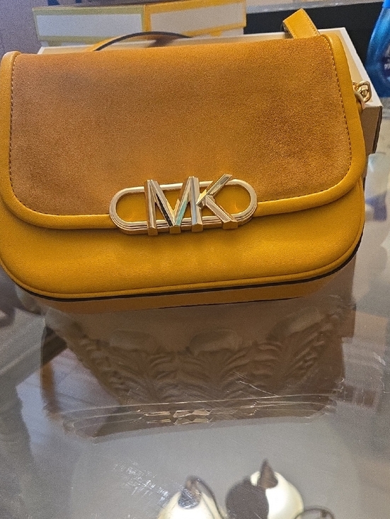 Michael Kors Handbags - Michael Kors Yellow Suede-Accent Crossbody Bag
